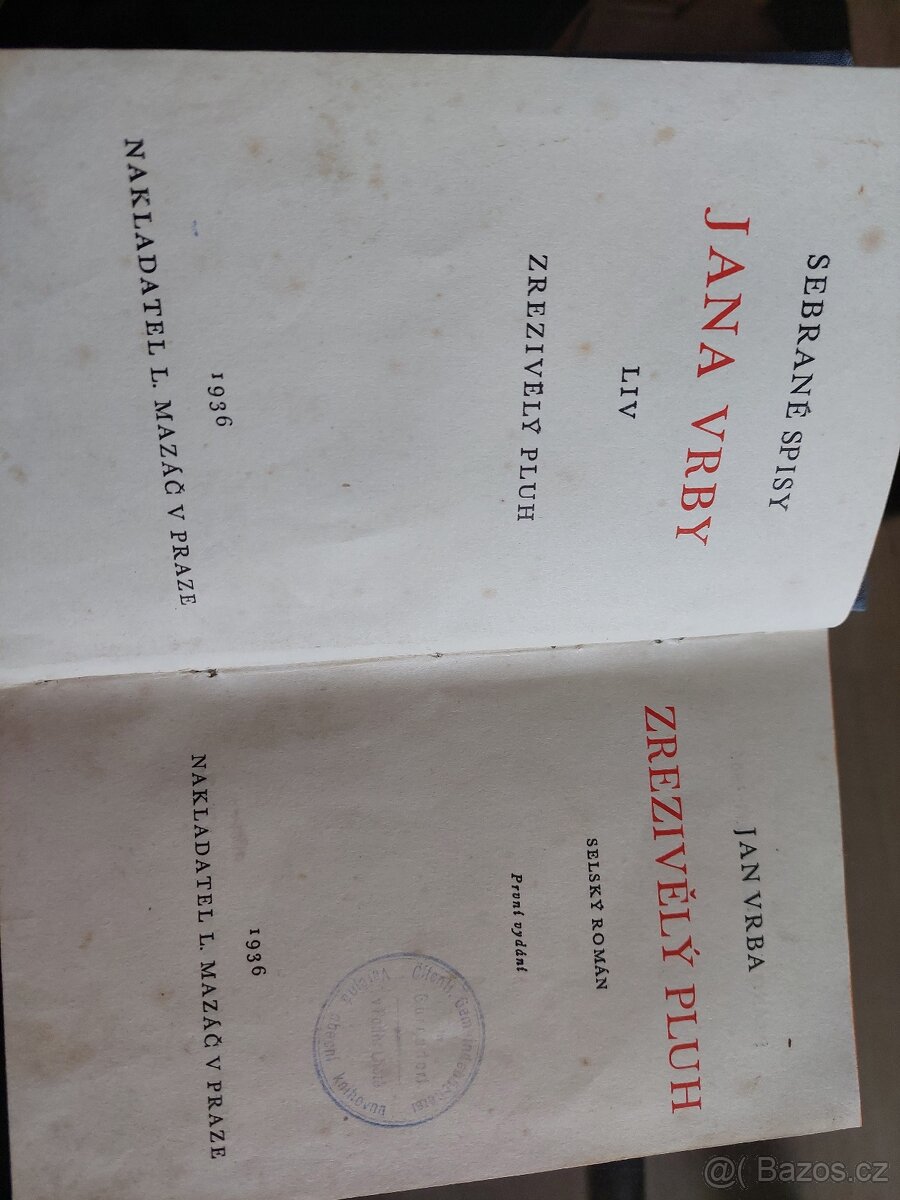 Kniha Zrezivělý pluh-Jan Vrba.