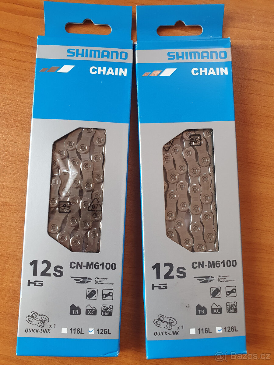 Řetěz shimano CN-M6100, 12s, 126 článků, se spojkou