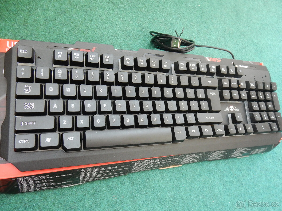 Herní podsvícená klávesnice no fear