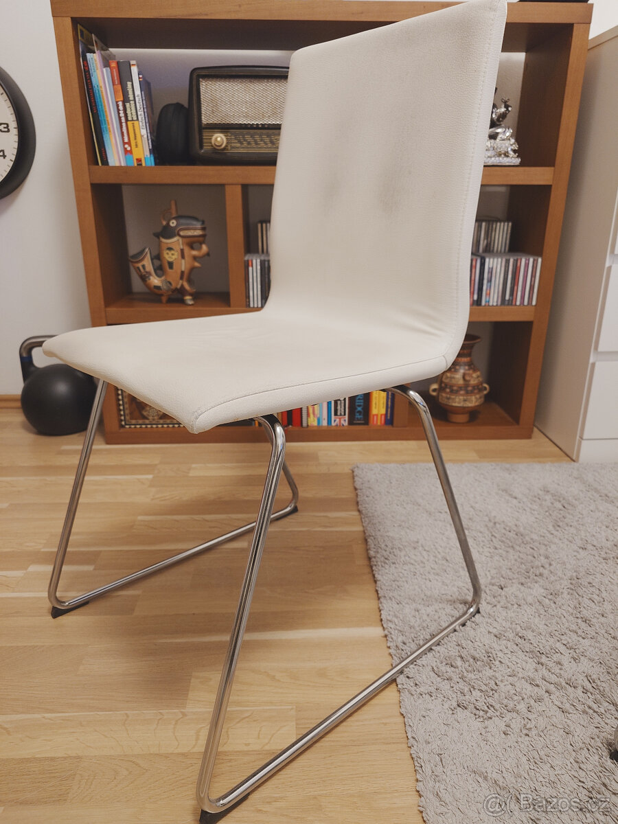 IKEA = 2ks čalouněné židle VOLFGANG / LILLÅNÄS - slonovinová