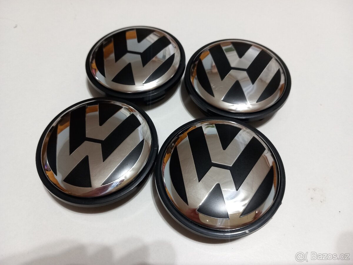 Středové krytky Vw, 65x56mm, chrom logo
