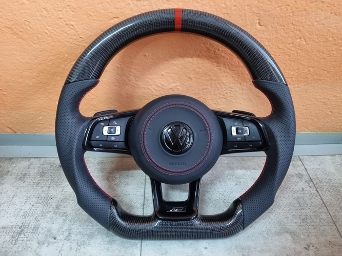 VOLANT VOLKSWAGEN R RLINE GTD GTI - KUZE / KARBON