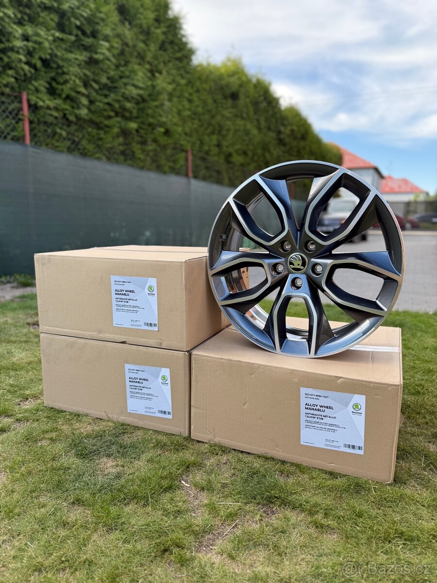 NOVÁ originál kola Škoda MANASLU 19” Octavia, 5x112