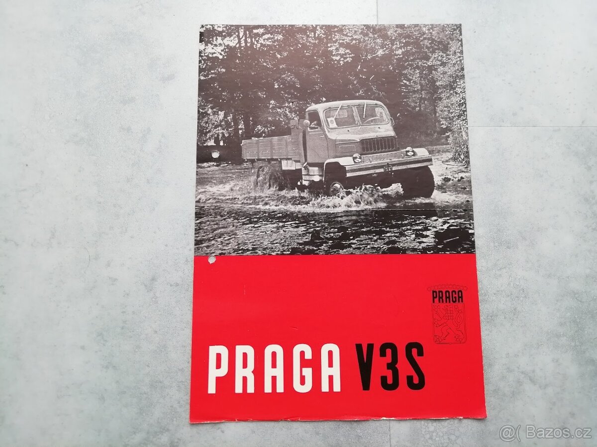Praga V3S valník - prospekt - originál - doprava v ceně