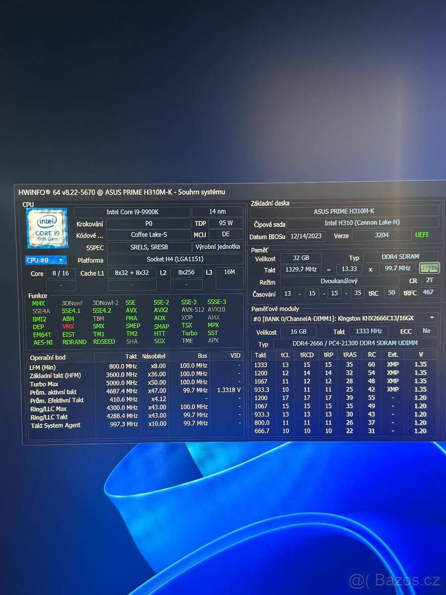 Prodám intel i9-9900K