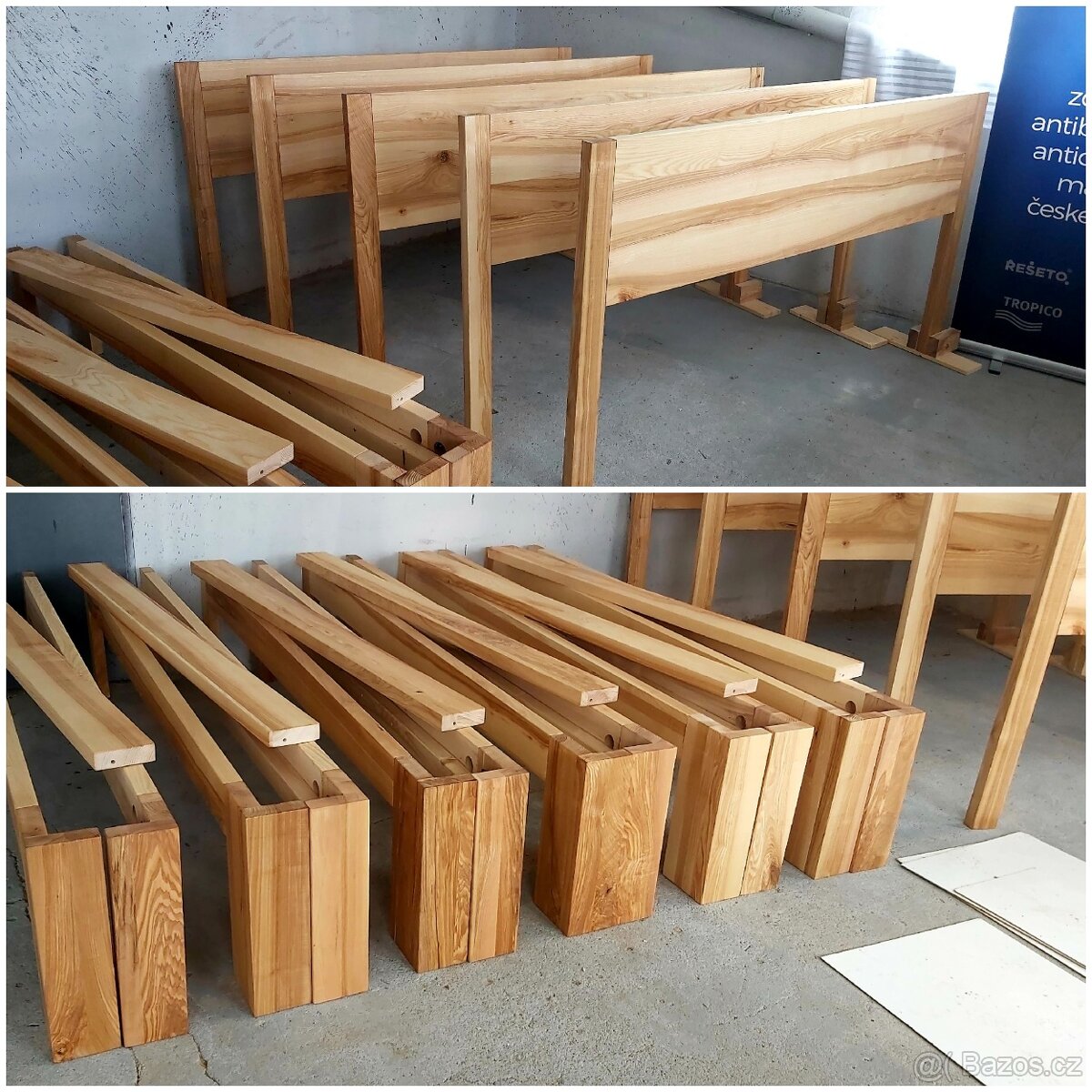 Postele z masivu v akci