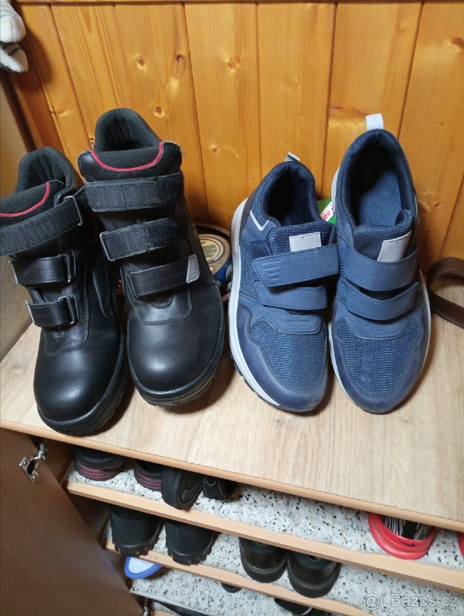 Nové kotníkové pánské kožené boty