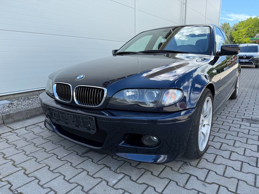 E46 325i M packet II originál xenon, Orient blue metallic