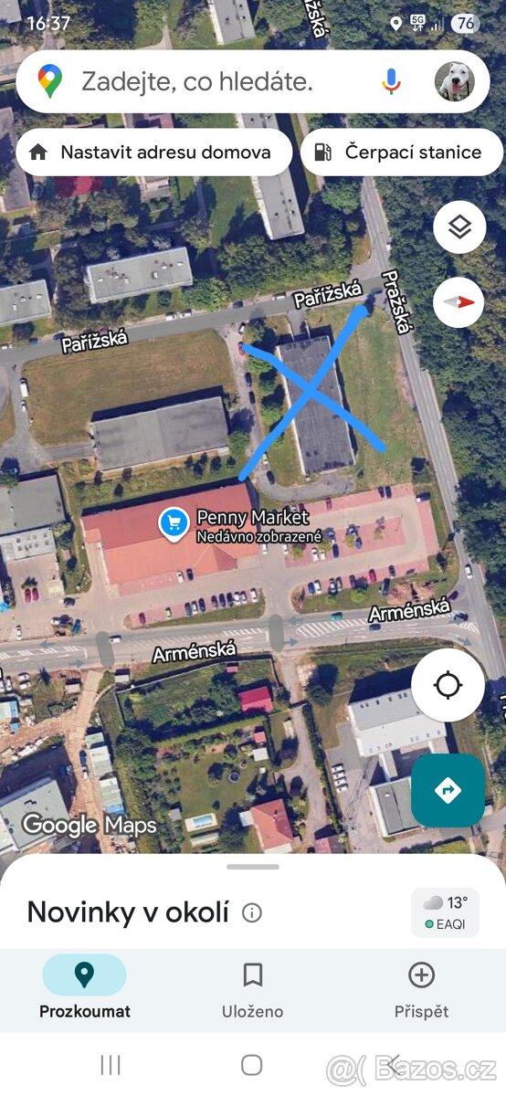Pronajmu garážové stání