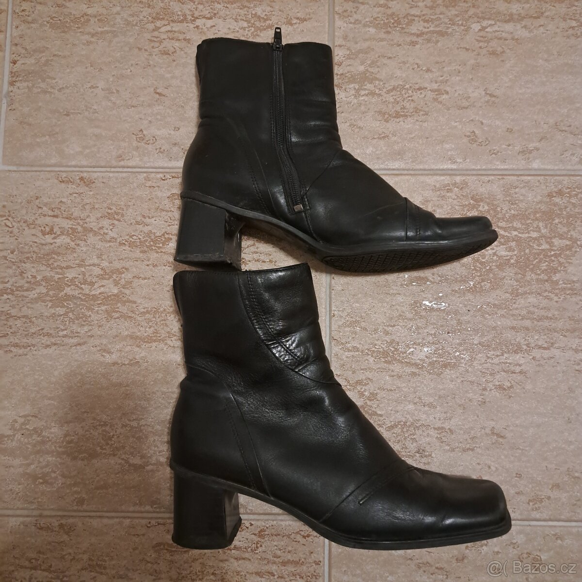 Dámská zimní kožená kotníková obuv vel. 38,5