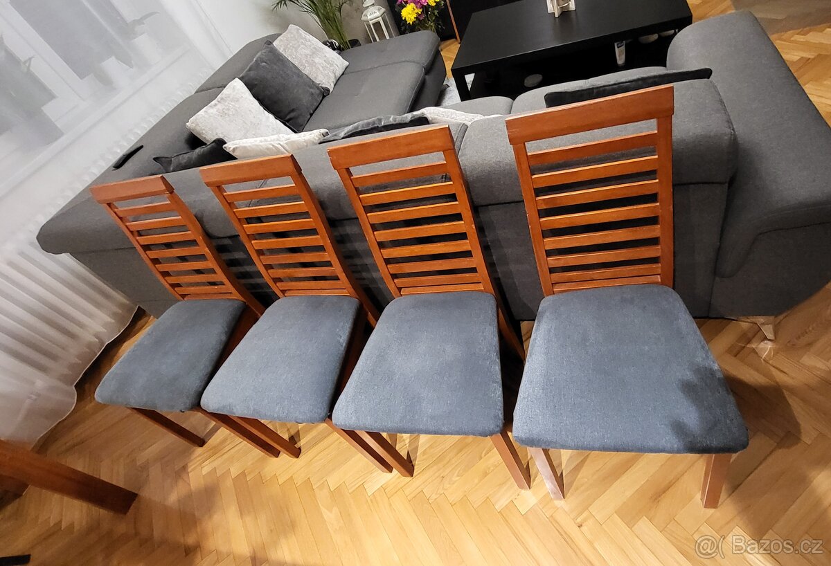 4 jídelní židle,  cena za všechny