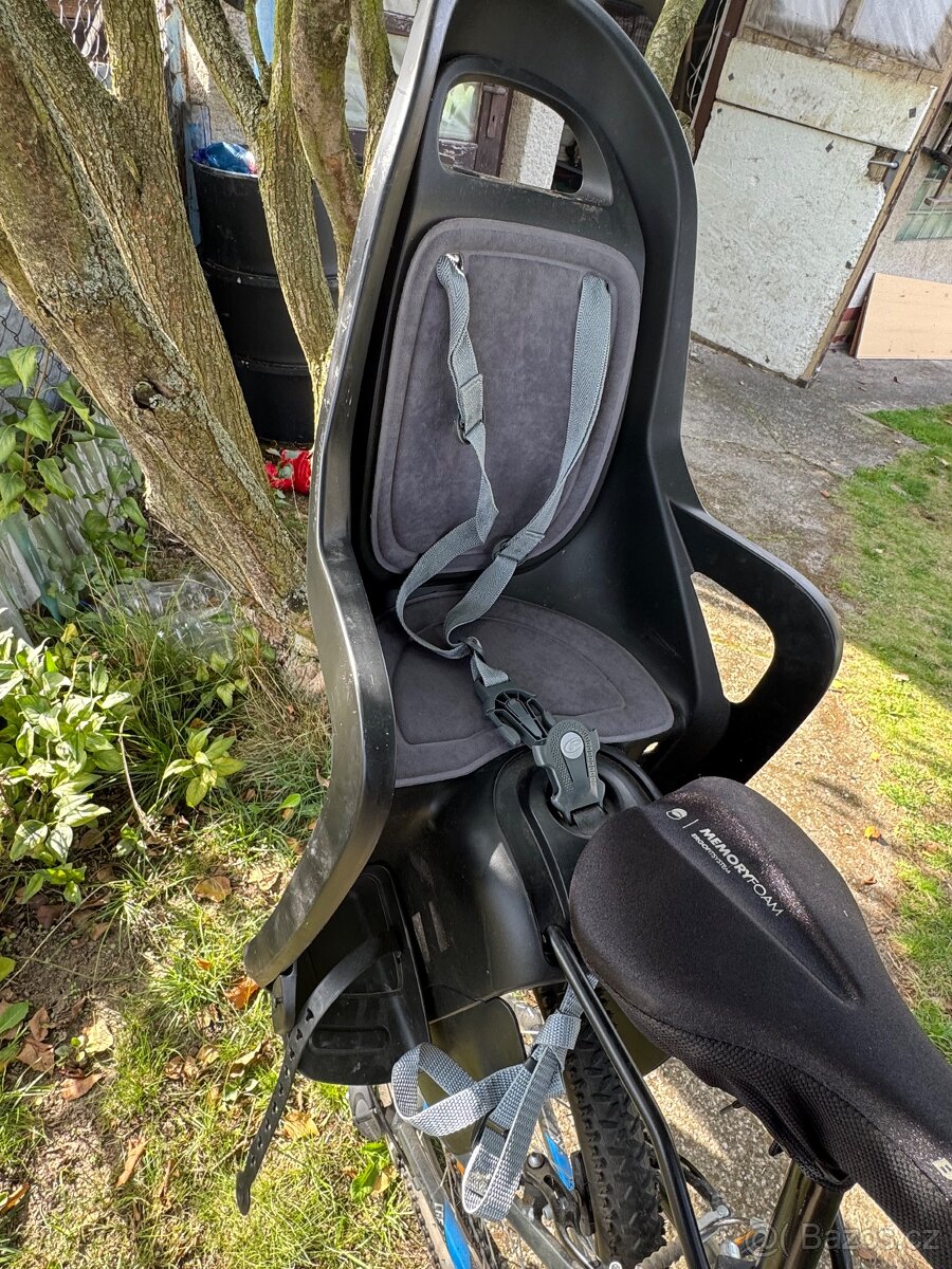 Dětská sedačka s připevněním na rám