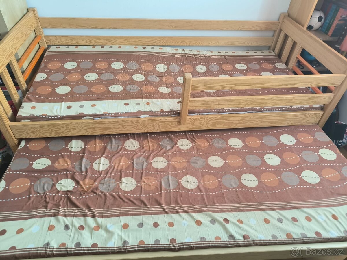 Praktická dětská dvoupostel 6-14 let 80x180cm