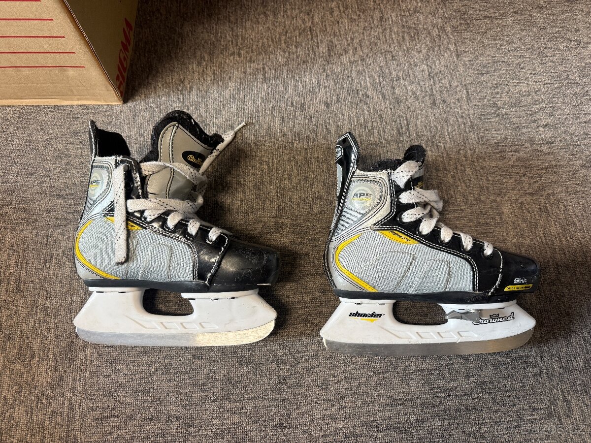 dětské brusle s pohyblivou špičkou BAUER EUR 37,5, US 5