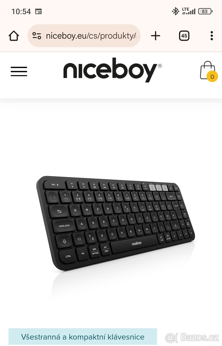 Bezdratova klavesnice Niceboy NOVÁ