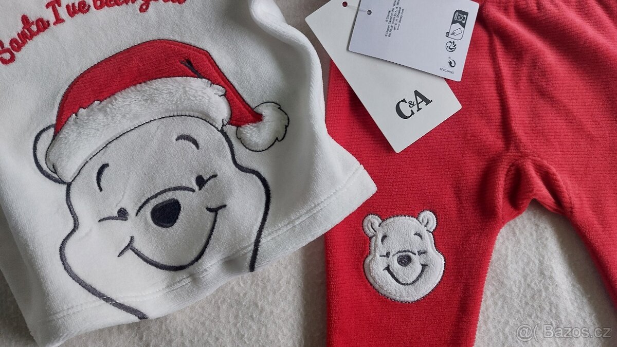 Nový samítkový set Vánoční medvídek Pů vel. 62 a 68