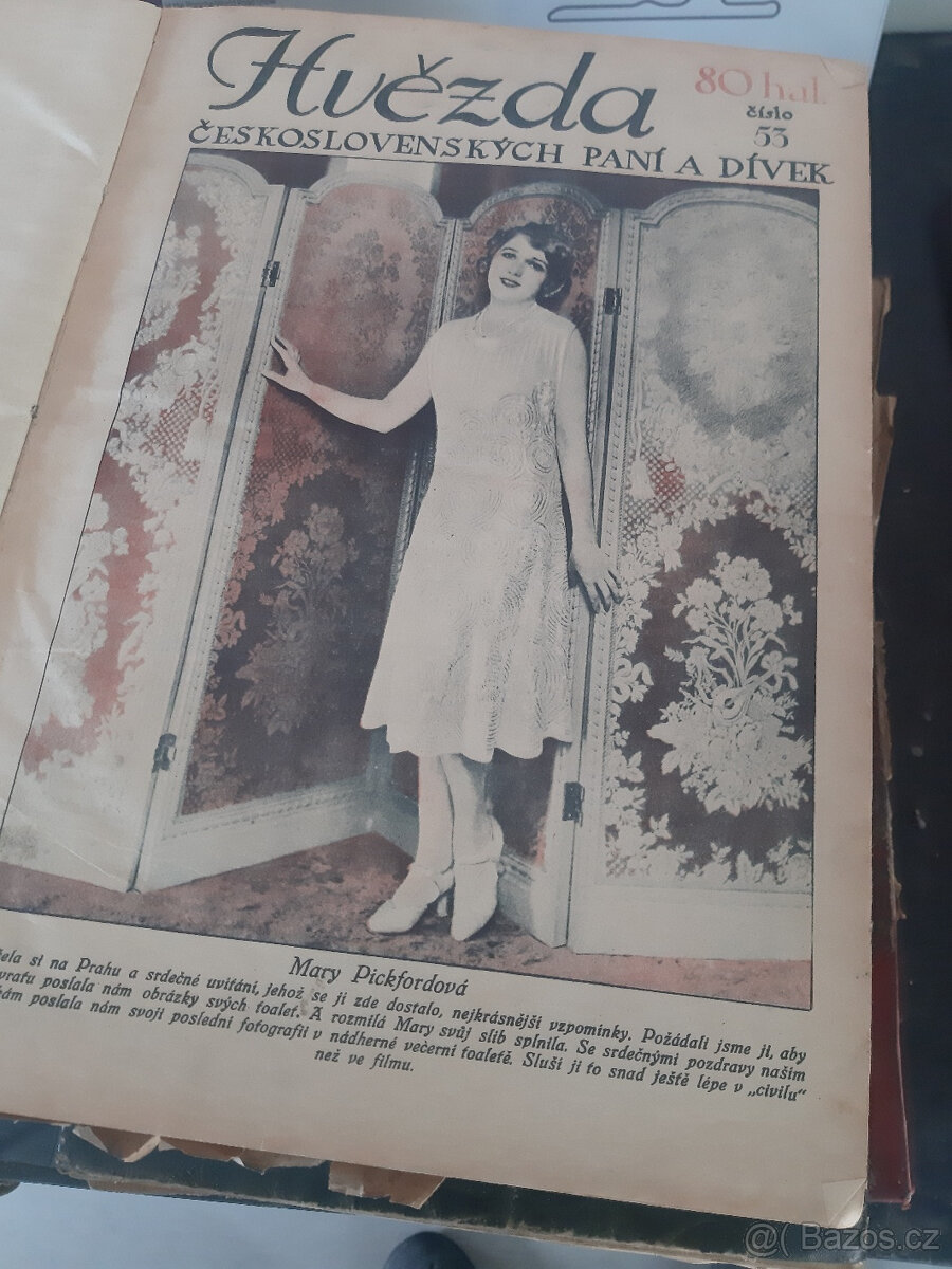 Časopisy staré módní, Hvězda, Moravanka, svázané ve složce