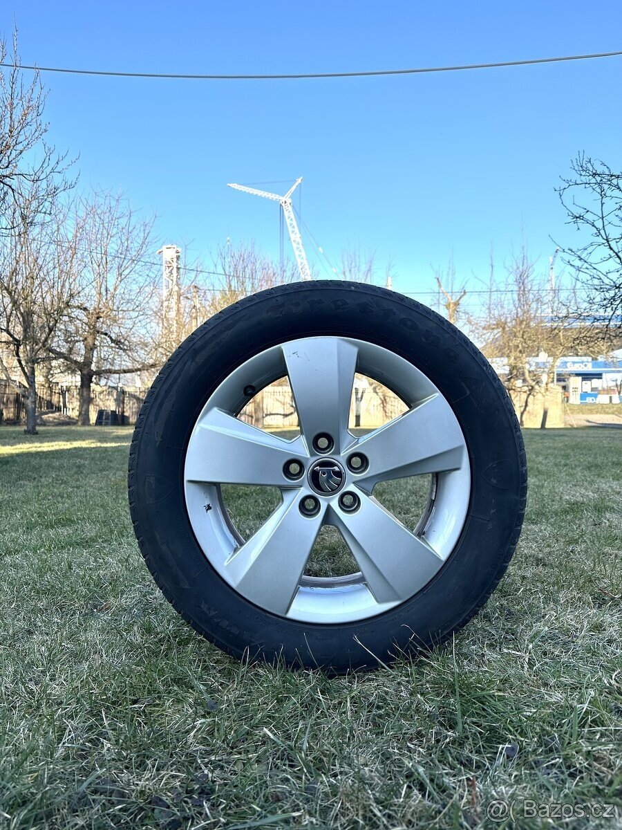 Originál alu kola Škoda Mato - TOP stav, letní pneu -