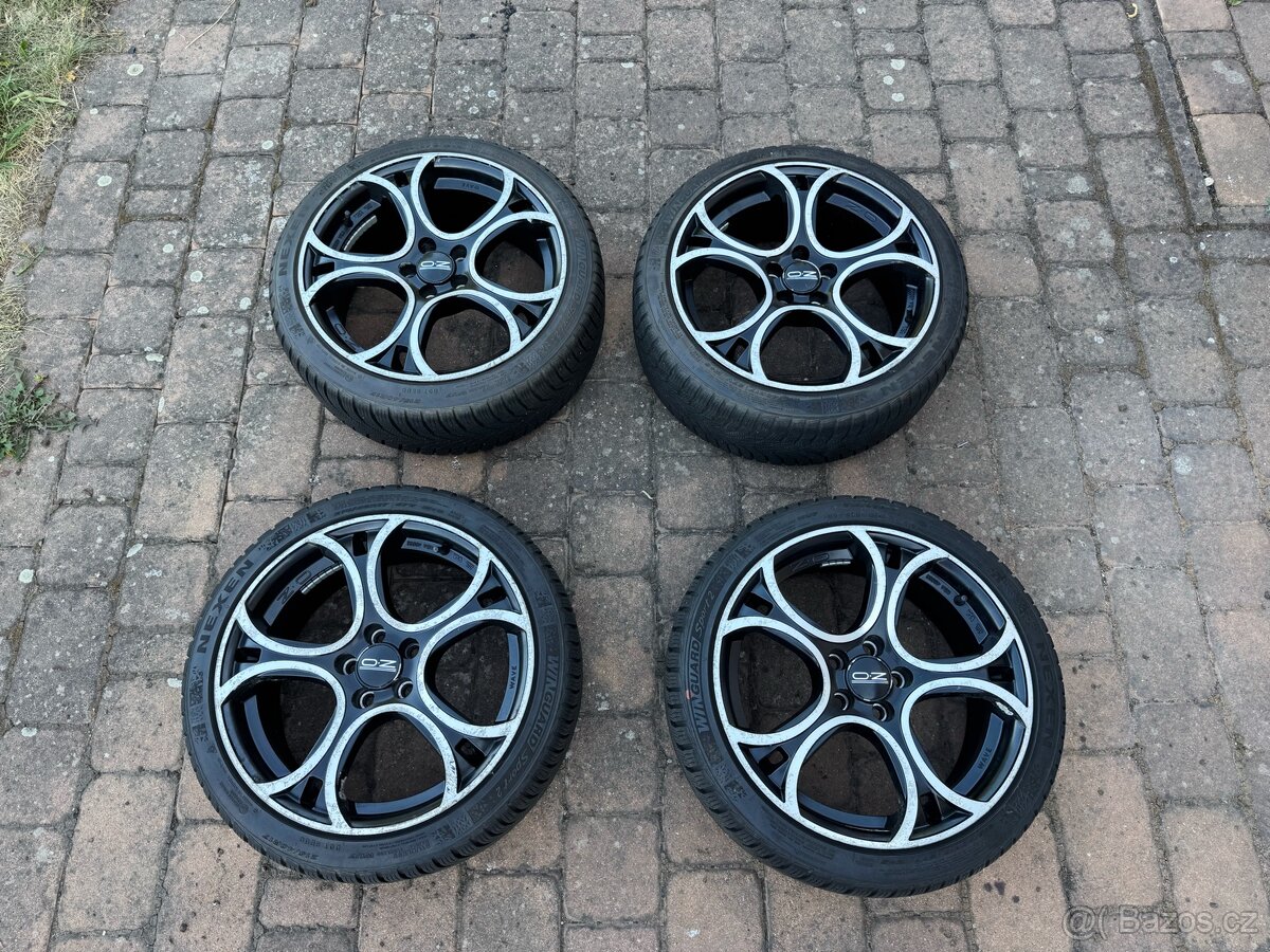 Kompletní sada kol OZ Wave 5x110 17" + zánovní zimní pneu
