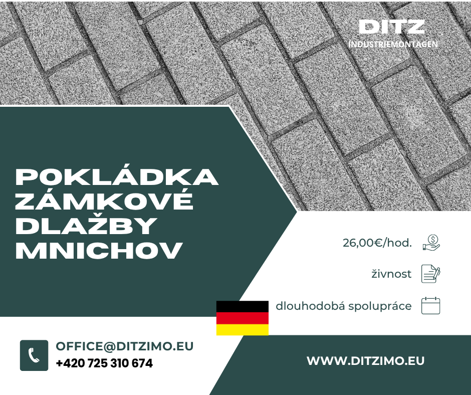 Pokládka zámkové dlaťby, asfaltéři, Německo