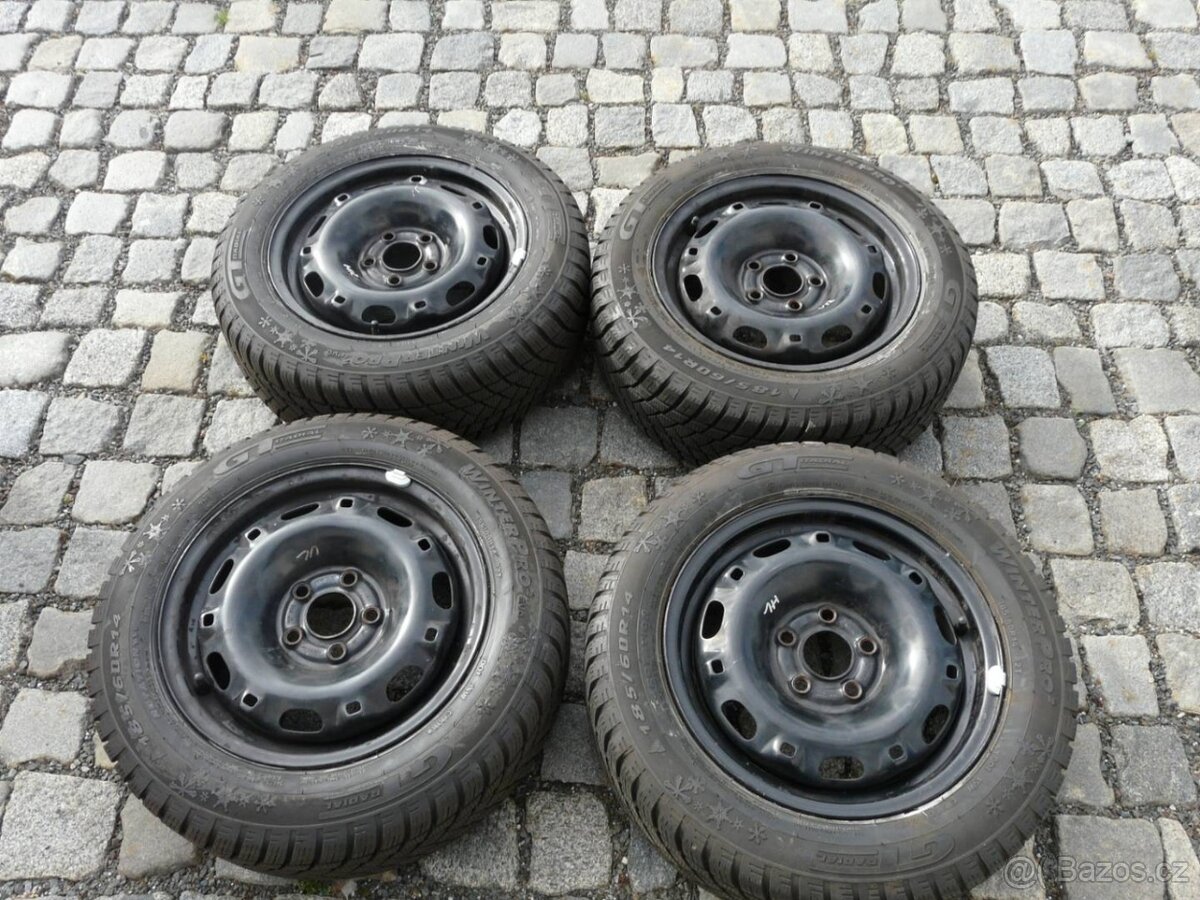 ZIMNÍ PNEU + DISKY 185/60R14 SEAT 14"ŠKODA VW