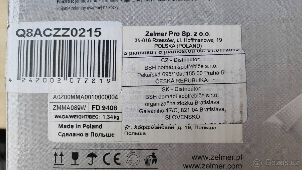 Kráječ/krouhač Zelmer ZMMA089W