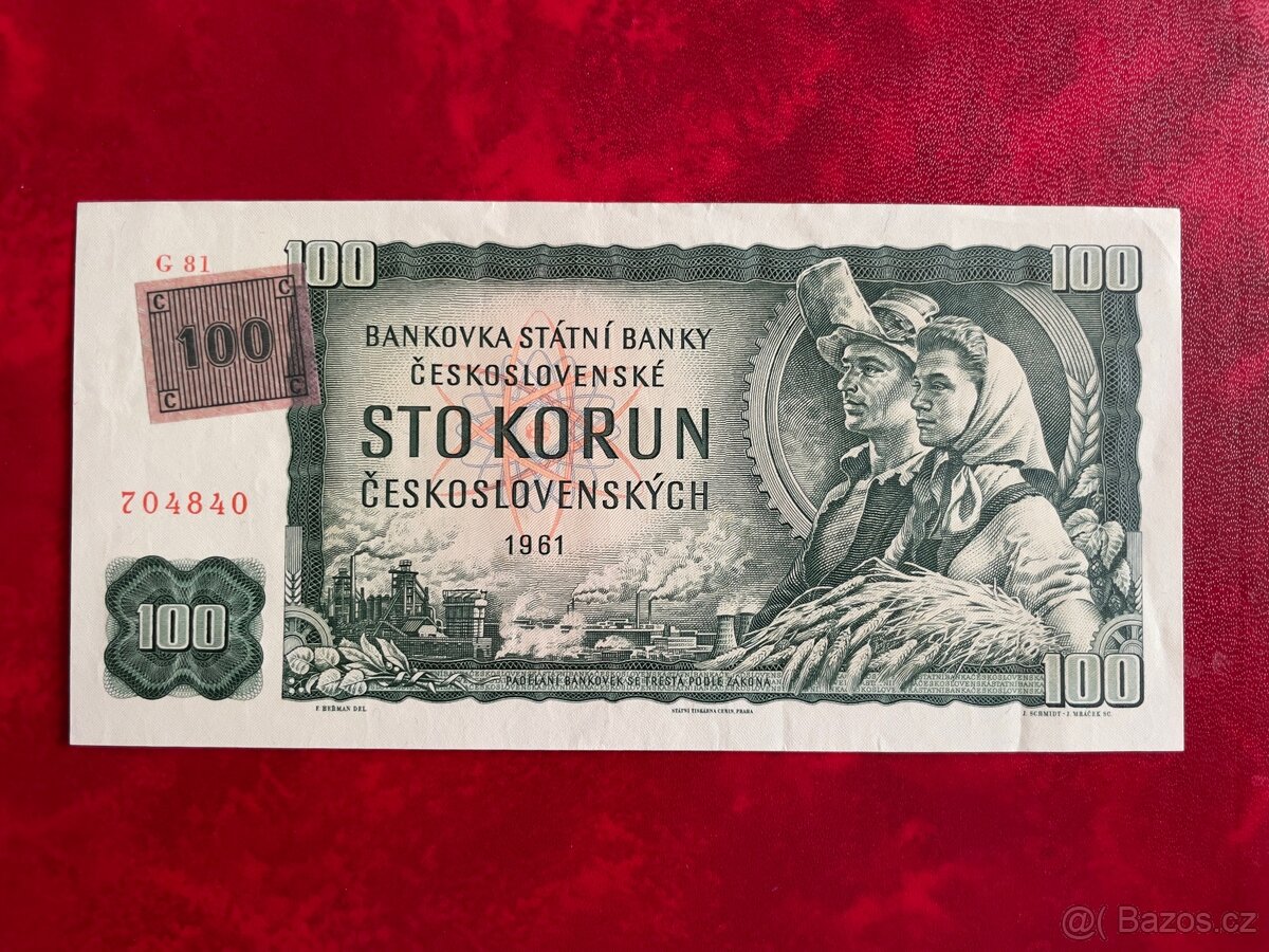 Bankovka 100 Kčs 1961