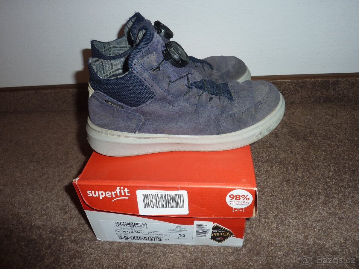 Kotníkové boty SUPERFIT Gore-Tex v. 32 (211 mm) s BOA