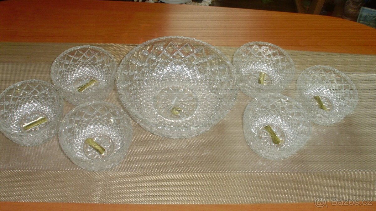 BOHEMIA LEAD CRYSTAL SADA   MISEK 6+1