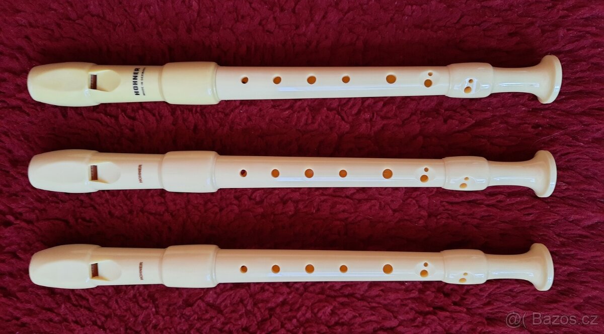 Prodej sopránová zobcová flétna značky Hohner - 3 kusy