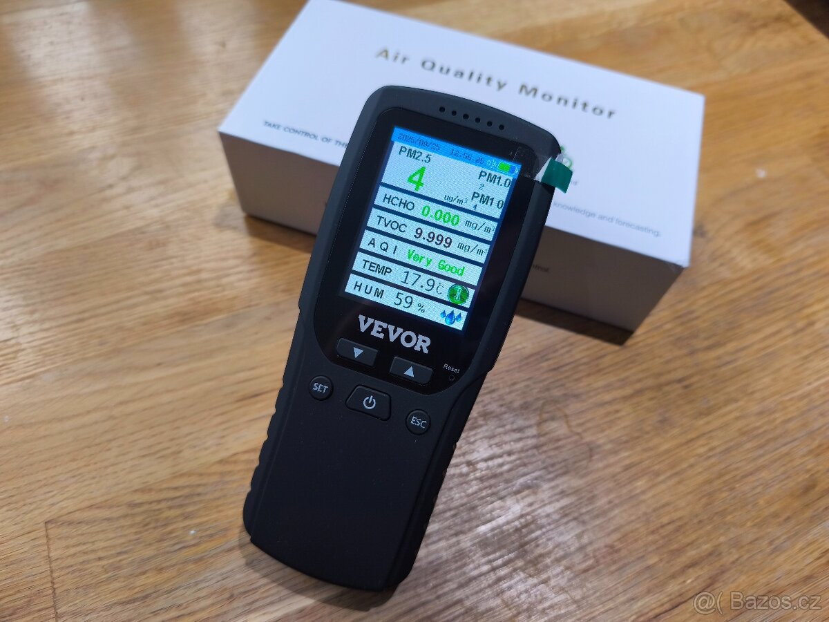 VEVOR monitor kvality ovzduší 8 v 1, NOVÉ