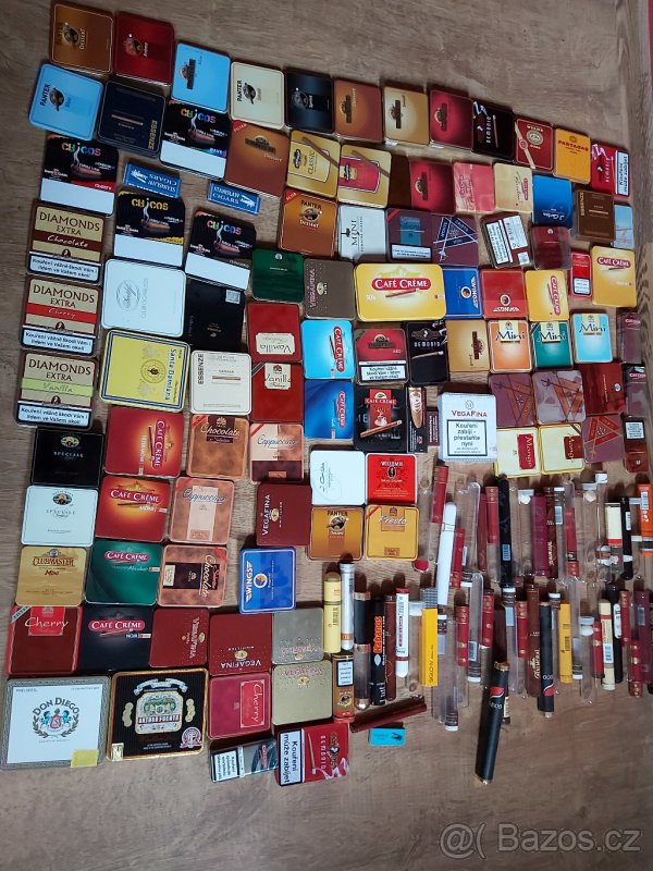 Krabičky + tuby od doutníku cigaret