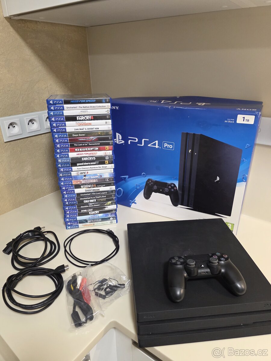 PS 4 PRO 1 TB + 28 her