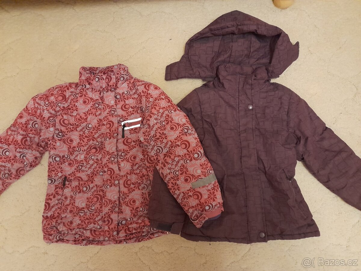 2x zimní bunda vel. 128
