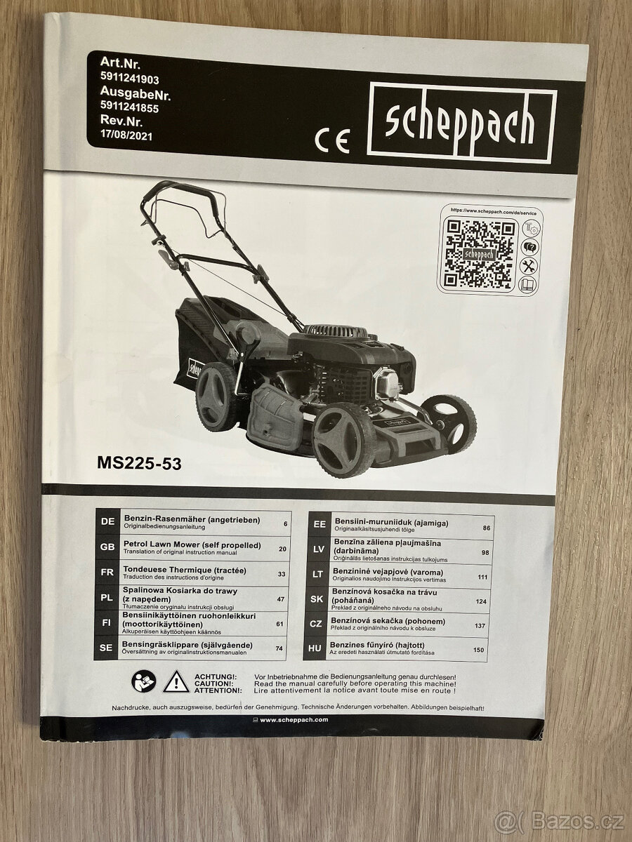 Sekačka Scheppach