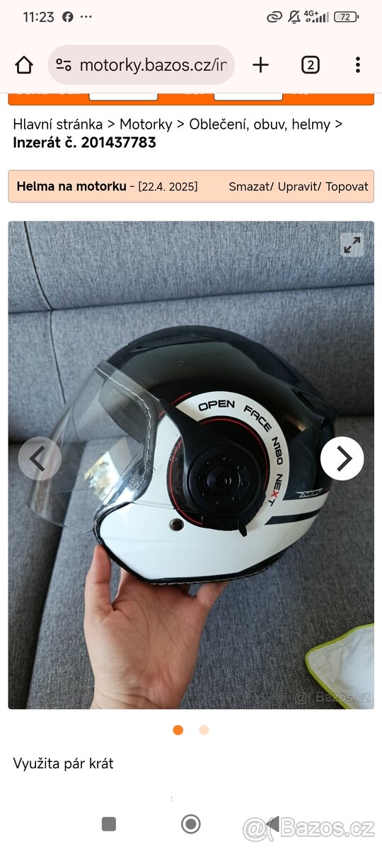 Helma na moto