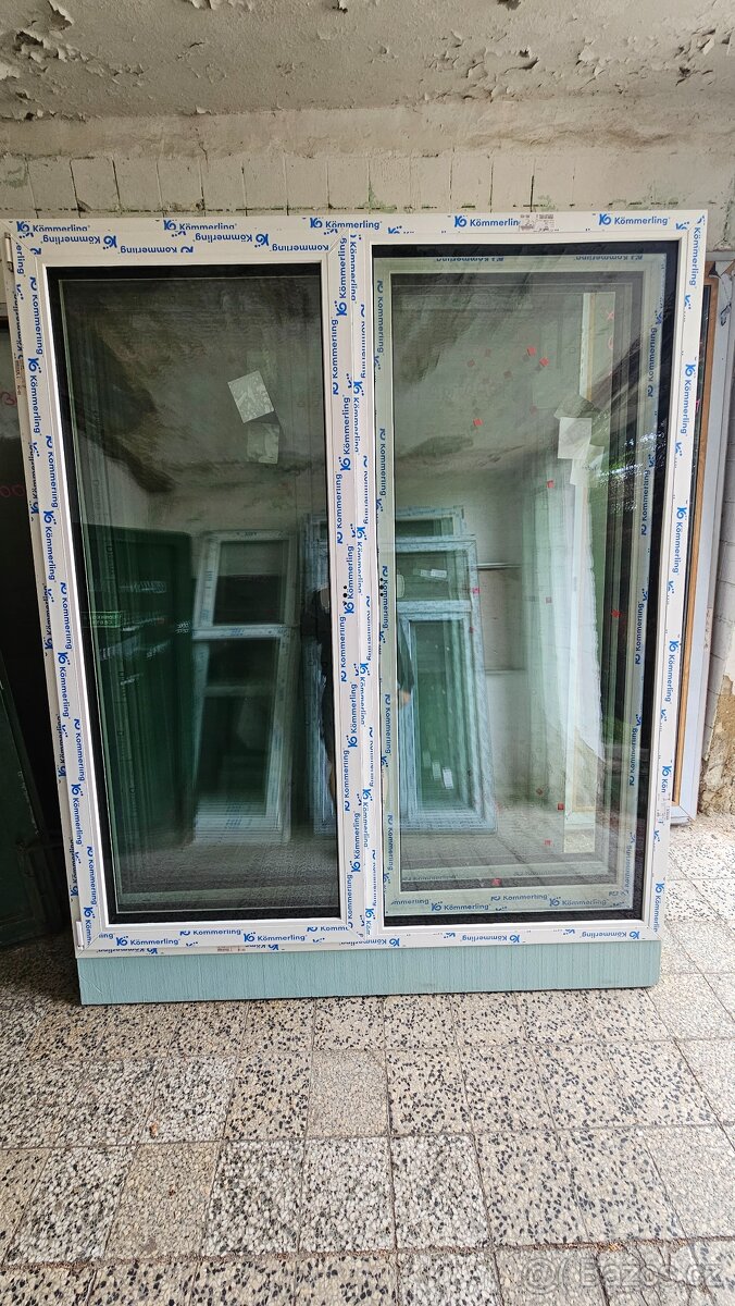 DVEŘE BALKONOVÉ PVC - 1770x2000 mm - NOVÉ - 3KS