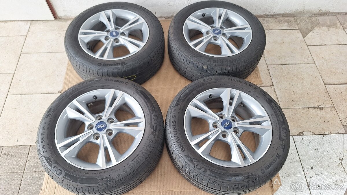 Alu kola Ford 16" 5x108 letní pneu 215/55 R16 3+-5mm Focus