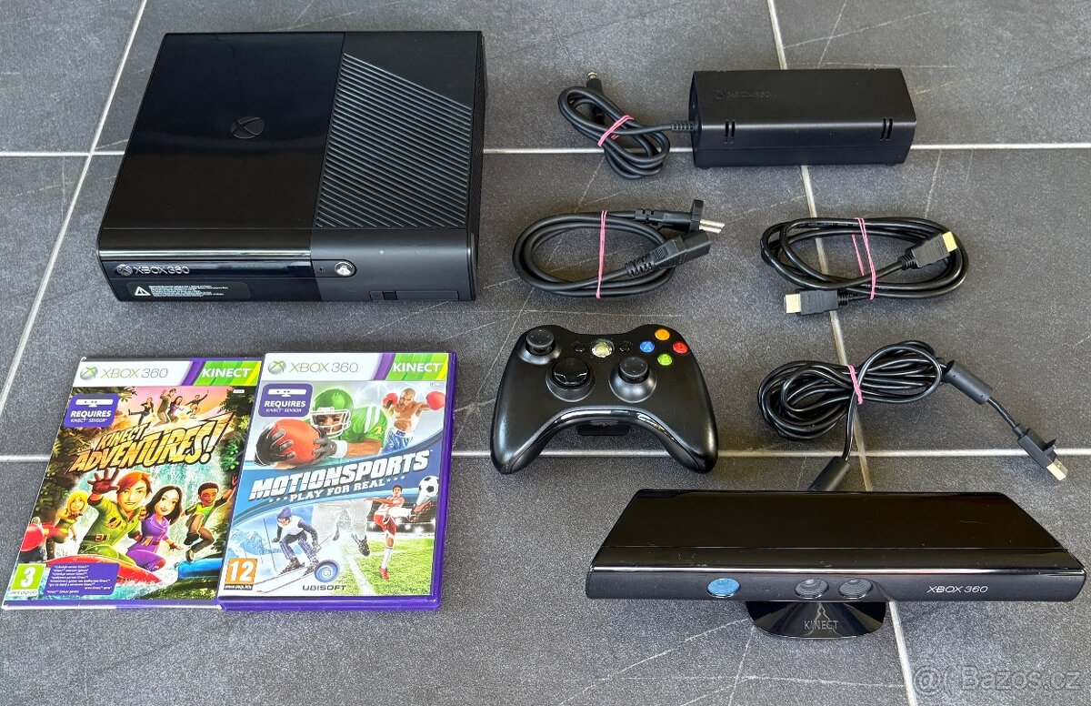 Xbox 360 + Kinect, ovladač, hry