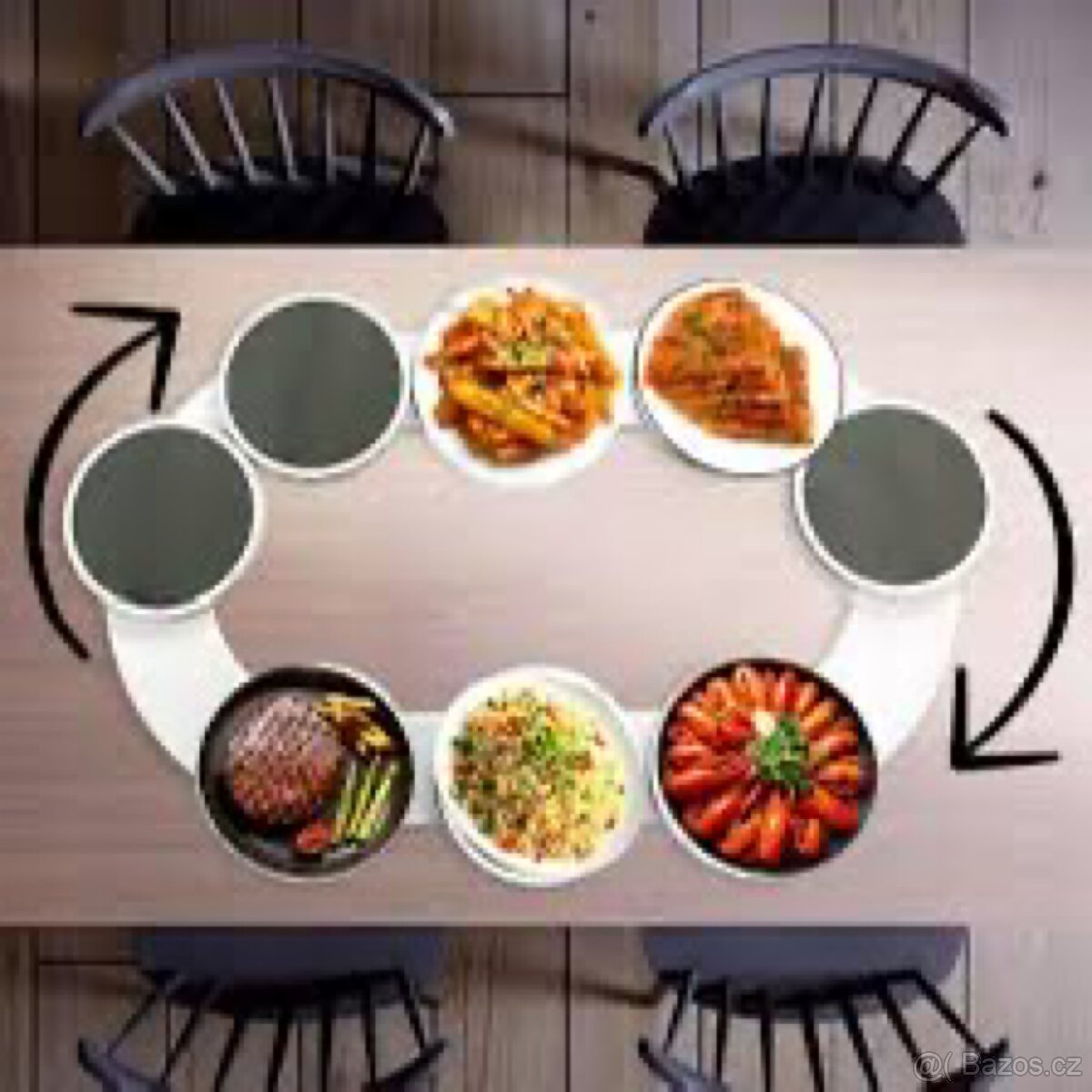 Elegantní otočný stojan na jídlo, Lazy Susan Kitchen