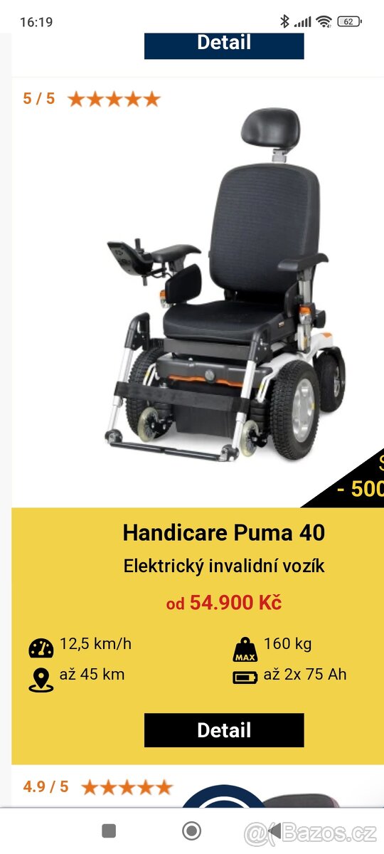 Invalidní vozík elektrický Puma