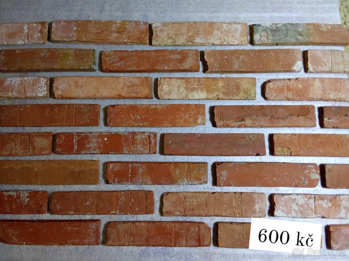 Cihlové obkladové pásky z právních cihly ( retro)