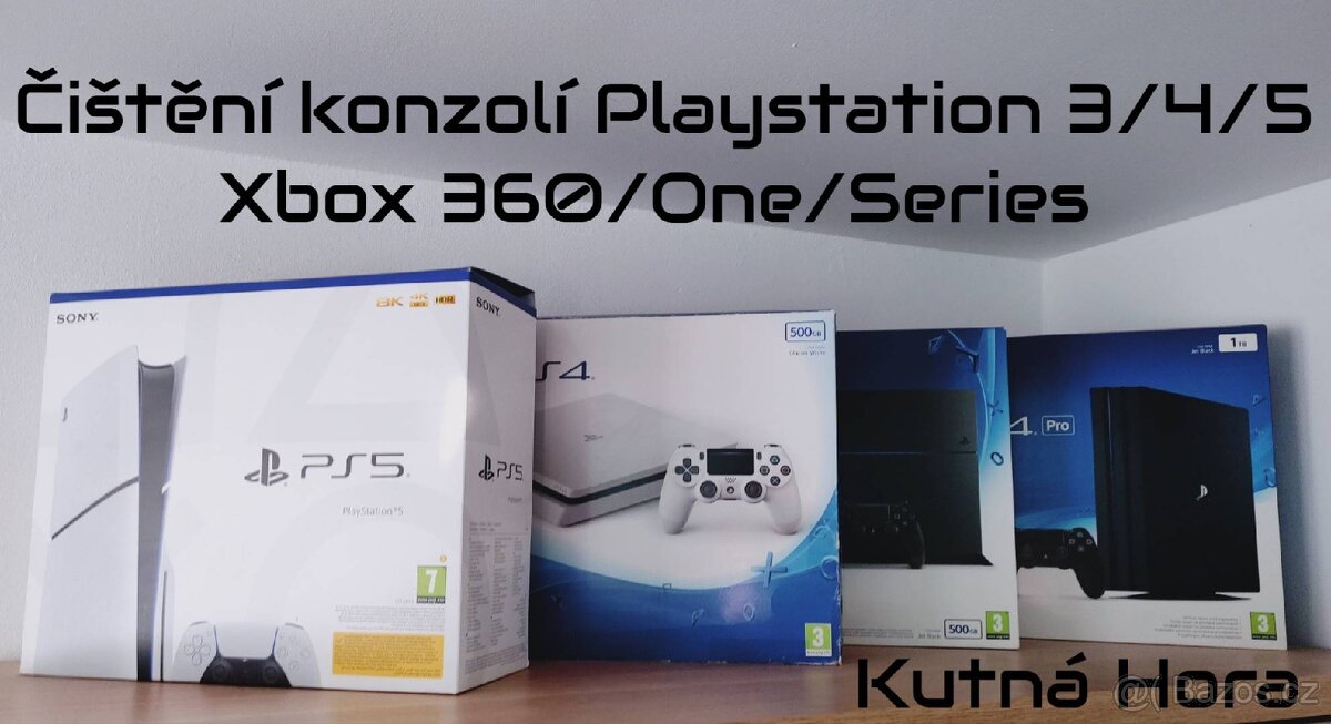 Čištění herních konzolí Playstaion/Xbox
