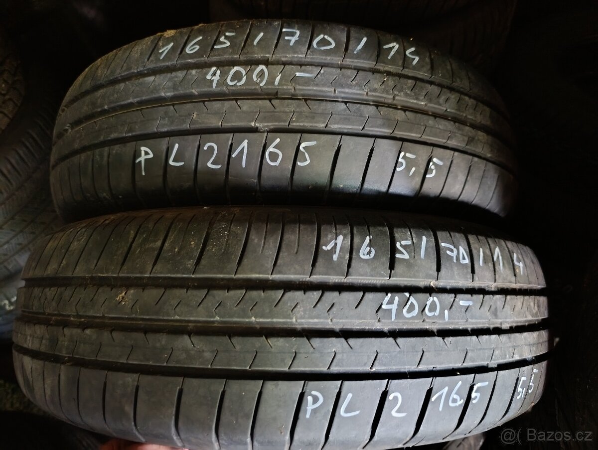 165/70/14 letní 2 kusy