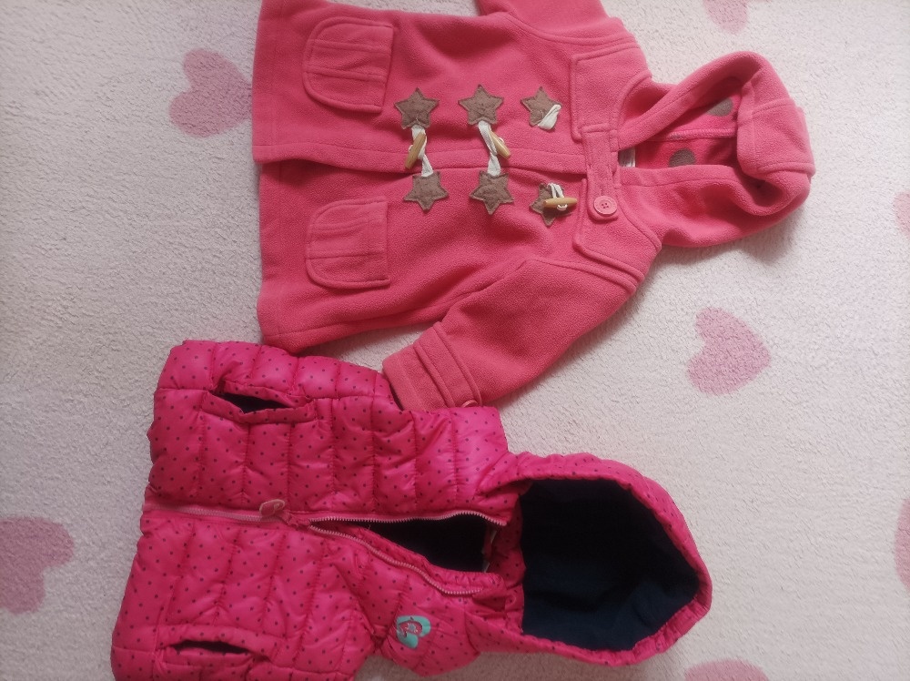 Dívčí kabátek NEXT vel. 12-18 měsíčů, dívčí vesta vel. 80