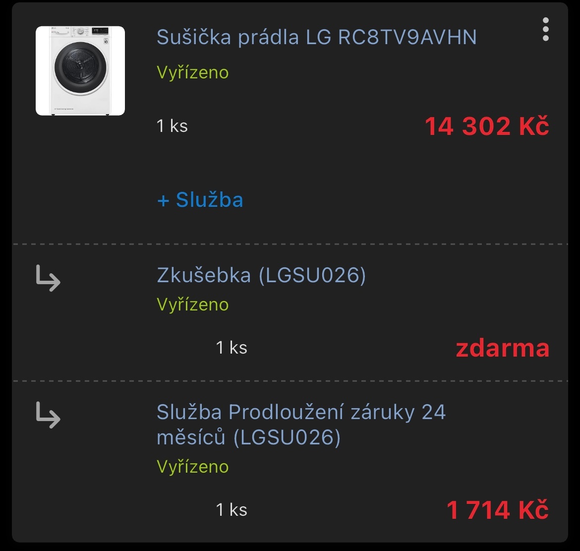 Sušička LG RC8TV9AVHN - PRODLOUŽENÁ ZÁRUKA