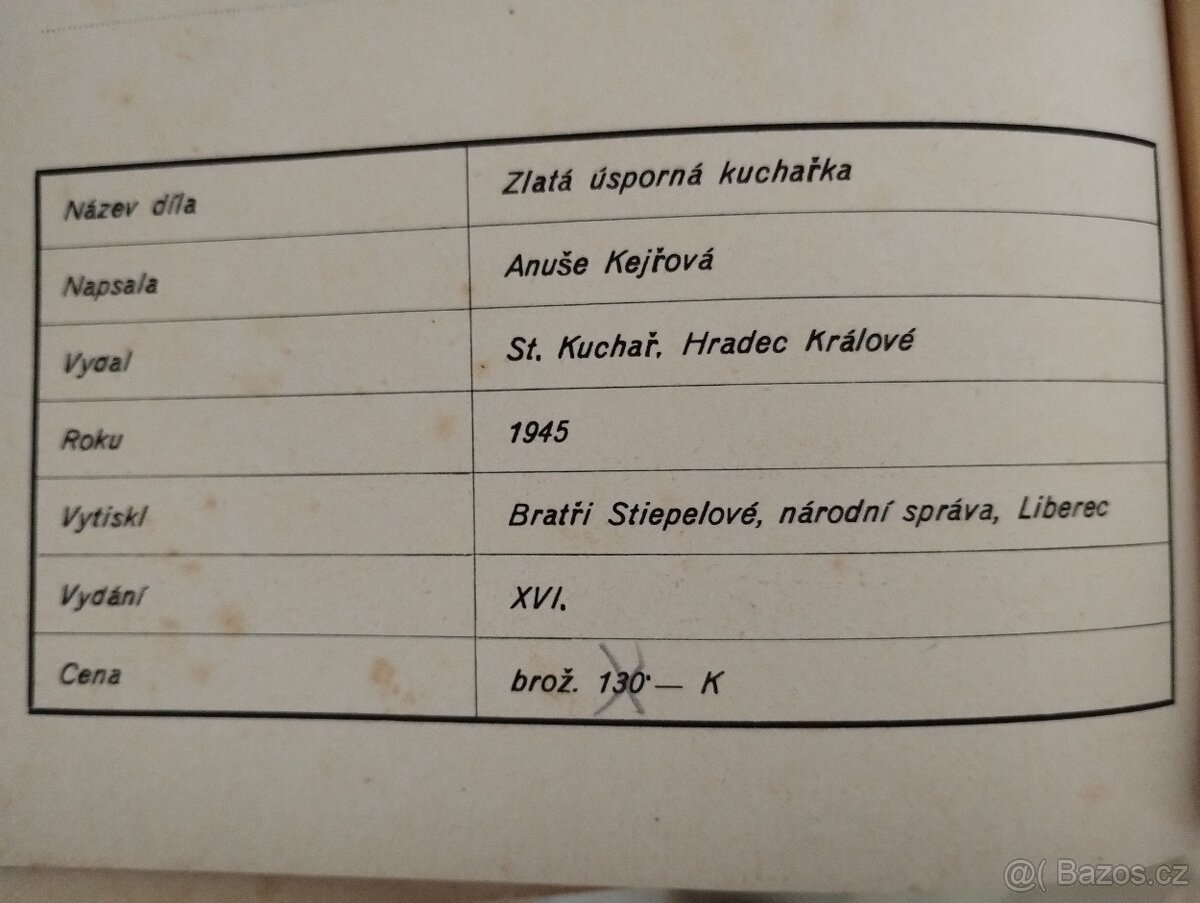 Zlatá úsporná kuchařka od Anuše Kejřové