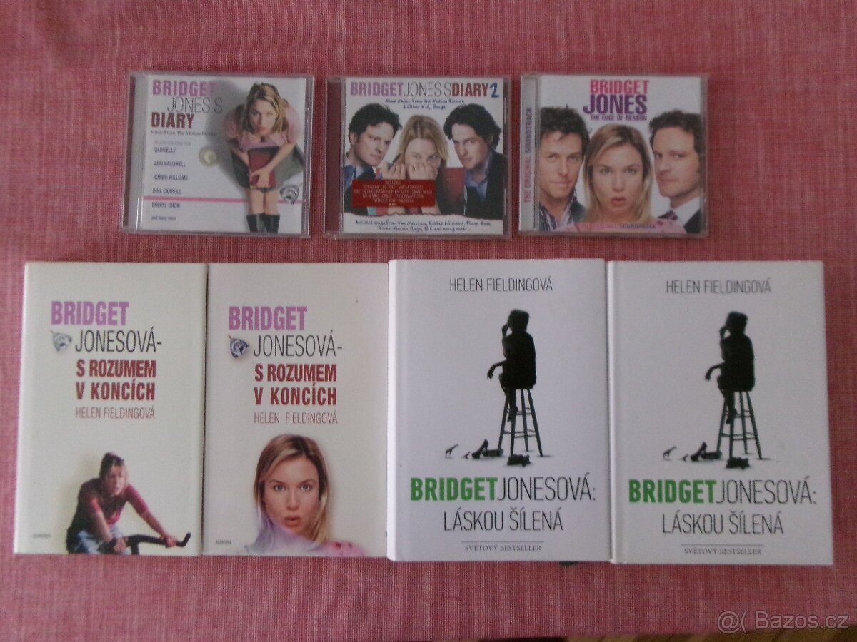 3 x CD + 4 knihy Bridget Jonesová.