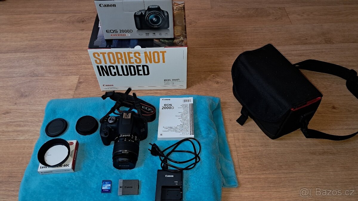 Canon EOS 2000D + 18–55 IS II – komplet sada, záruka do 8/25