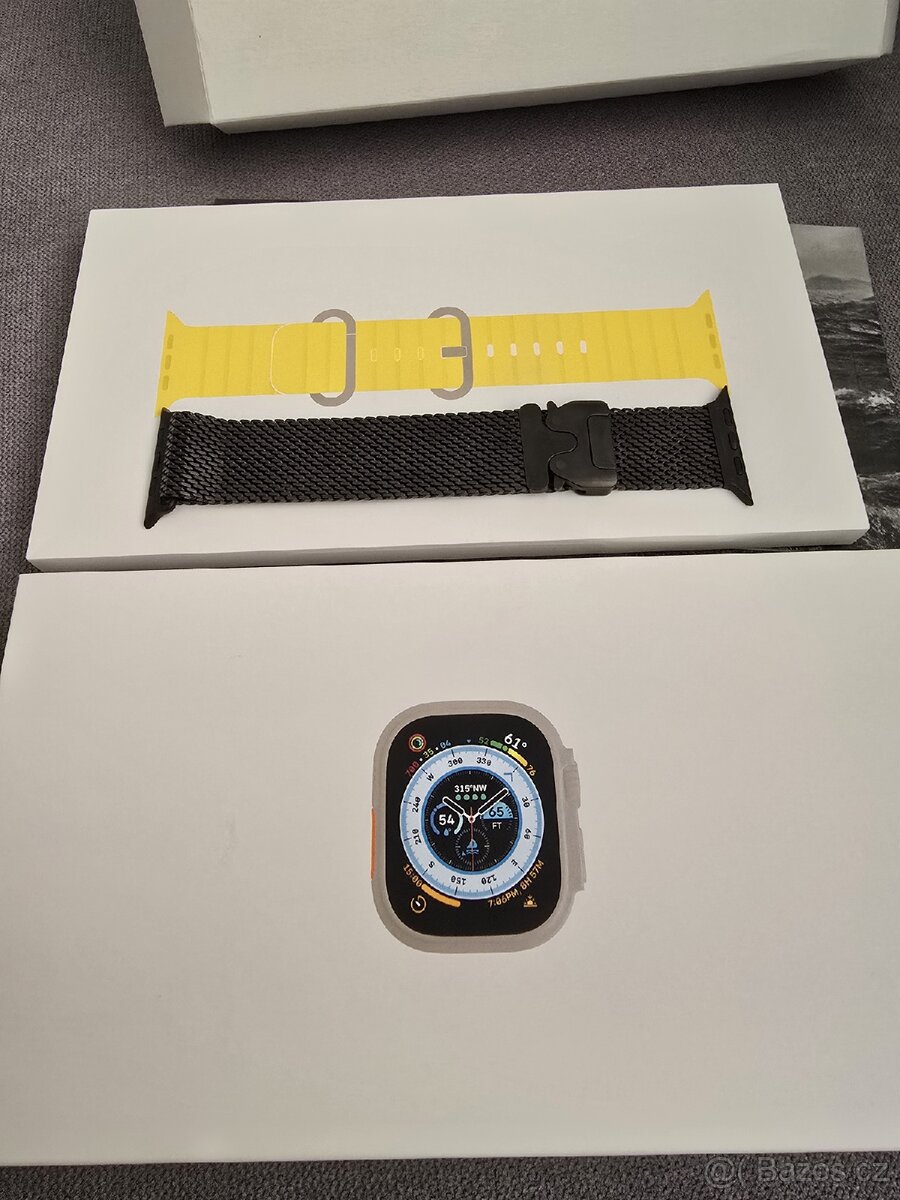 Apple Watch Ultra + Apple milánský tah z černého titanu